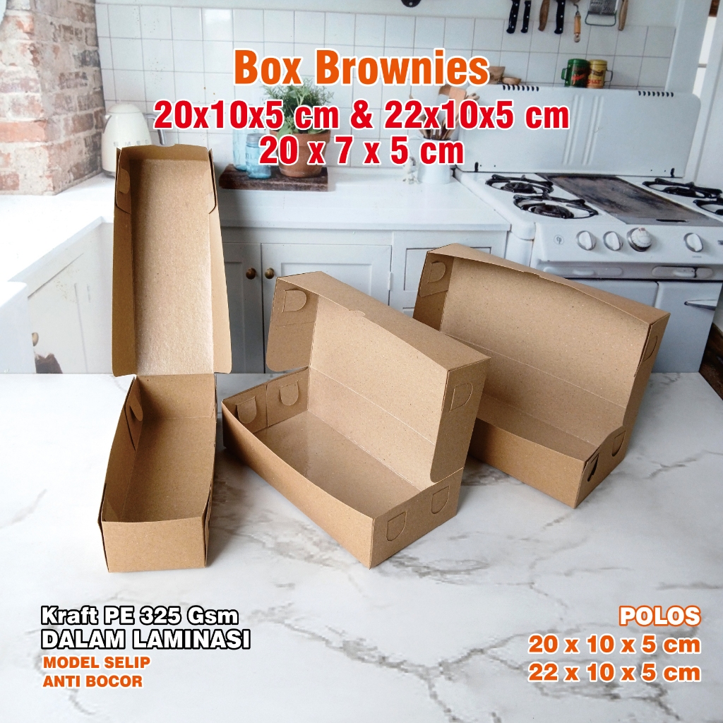 Box Brownies 22x10x5 | Box Brownies 20x10x5 | Box Donat Mini isi 3 (20x7x5 cm)
