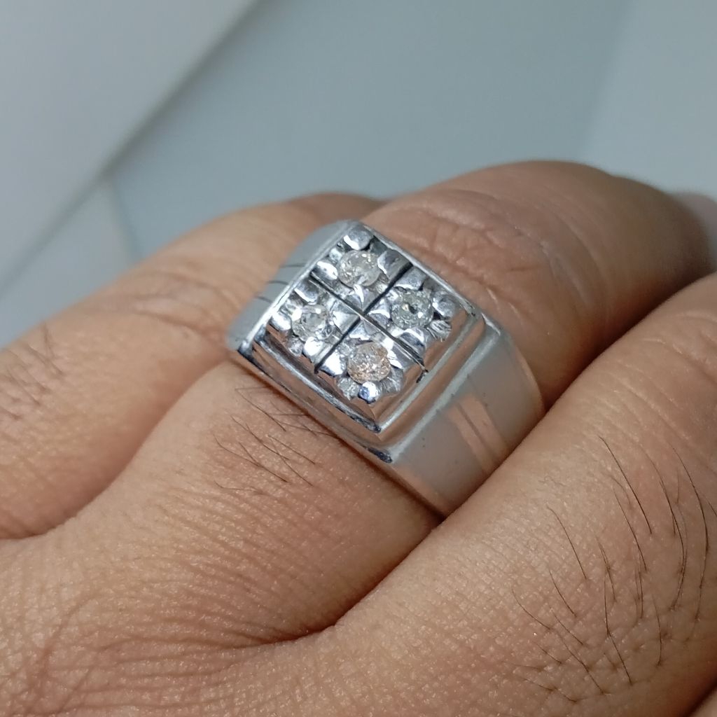 Cincin Stempel Berlian Banjar Martapura Perak 925 Handmade