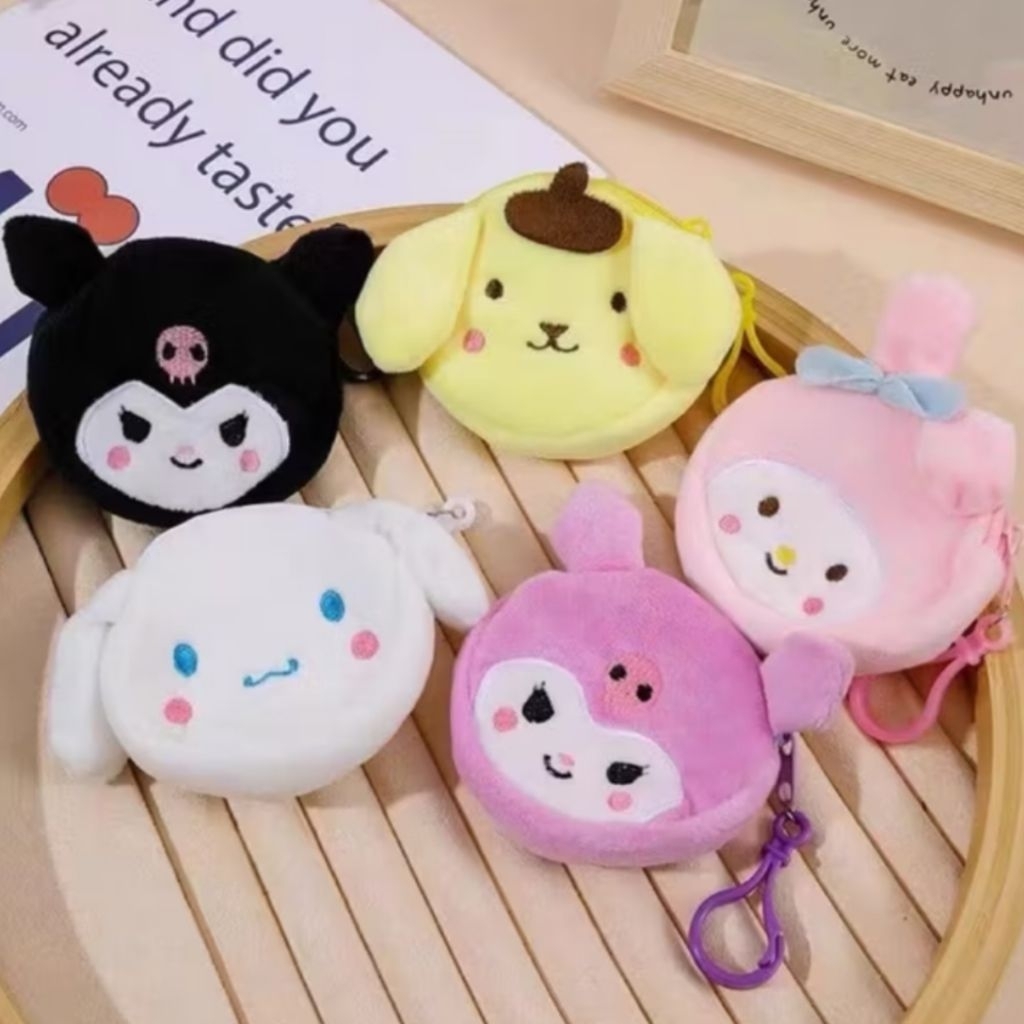 [AzKalA] Dompet Koin Karakter Lucu Unik dengan Gantungan , Ukuran Mini Praktis