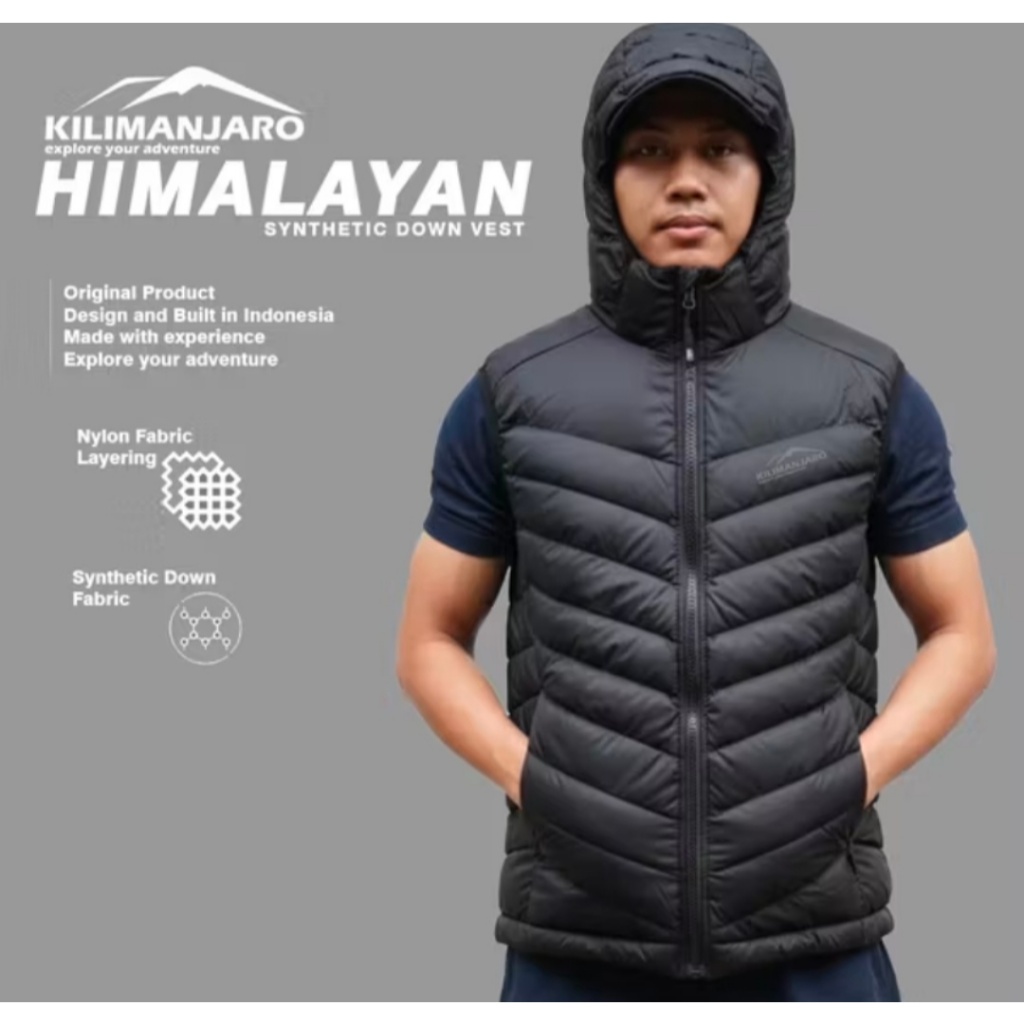 Vest Kilimanjaro Himalayan - Jaket Rompi Kilimanjaro Synthetic Down - Jaket Bulu Angsa Sintetis