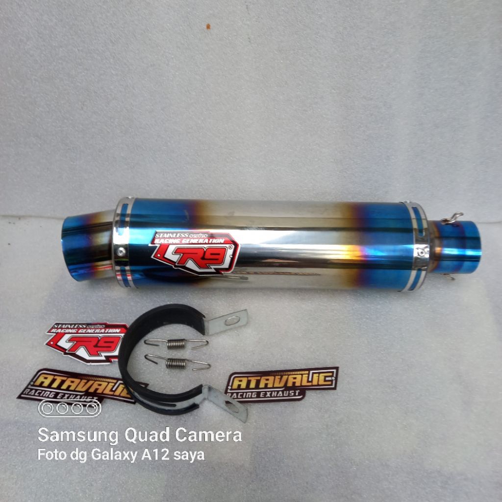 Silencer Knalpot Racing R9 mugello inlet 50mm universal eksoz