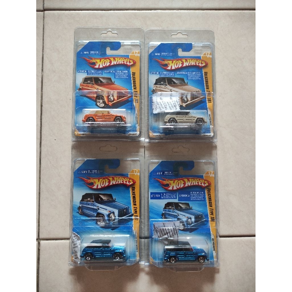 Hot Wheels VW Camat Volkswagen Type 181 Blue Card First Edition dijual sepaket