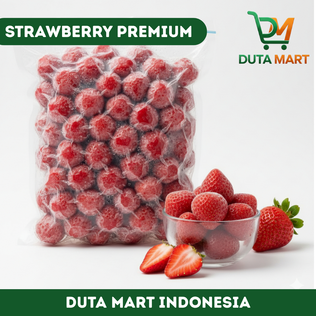 Strawberry Frozen Fruit – Buah Beku Segar Siap Konsumsi  | Duta Mart Bandung