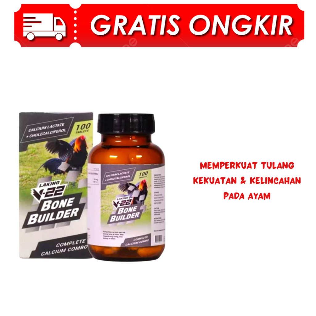 V22 BONE BUILDER 100 TABLET - memperkuat tulang ayam