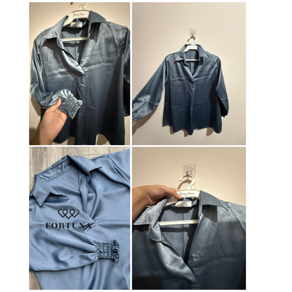 (PRELOVED) RUBY TOP SATIN FORTUNA