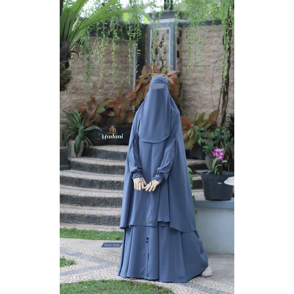 MADANI SET LONG KHIMAR BUSANA MUSLIM SYAR'I DUTA BUSANA