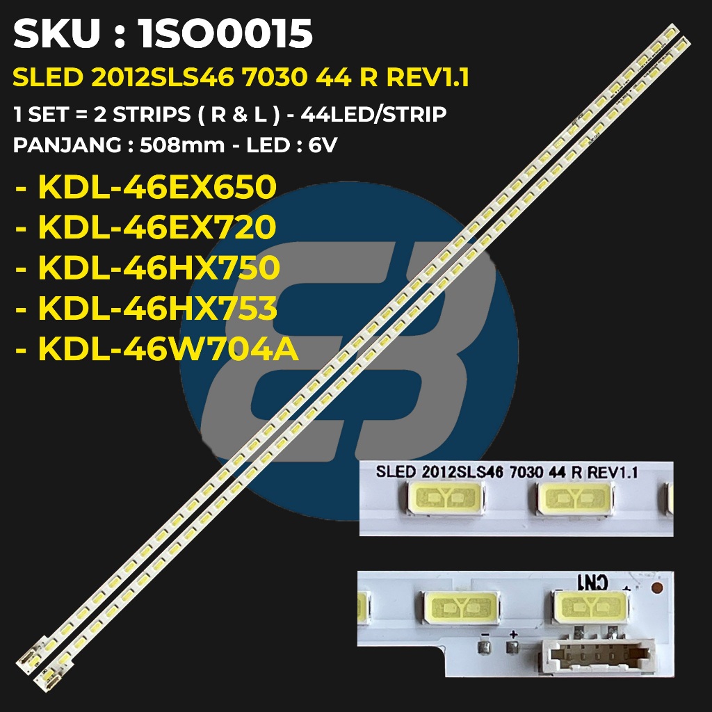 Backlight TV SONY 46 inch KDL-46EX720 46EX650 46HX750 46HX753 46W704A SLED 2012SLS46 7030 44 R REV1.