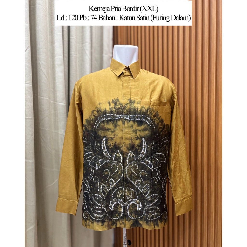 Kemeja S pria Katun satin