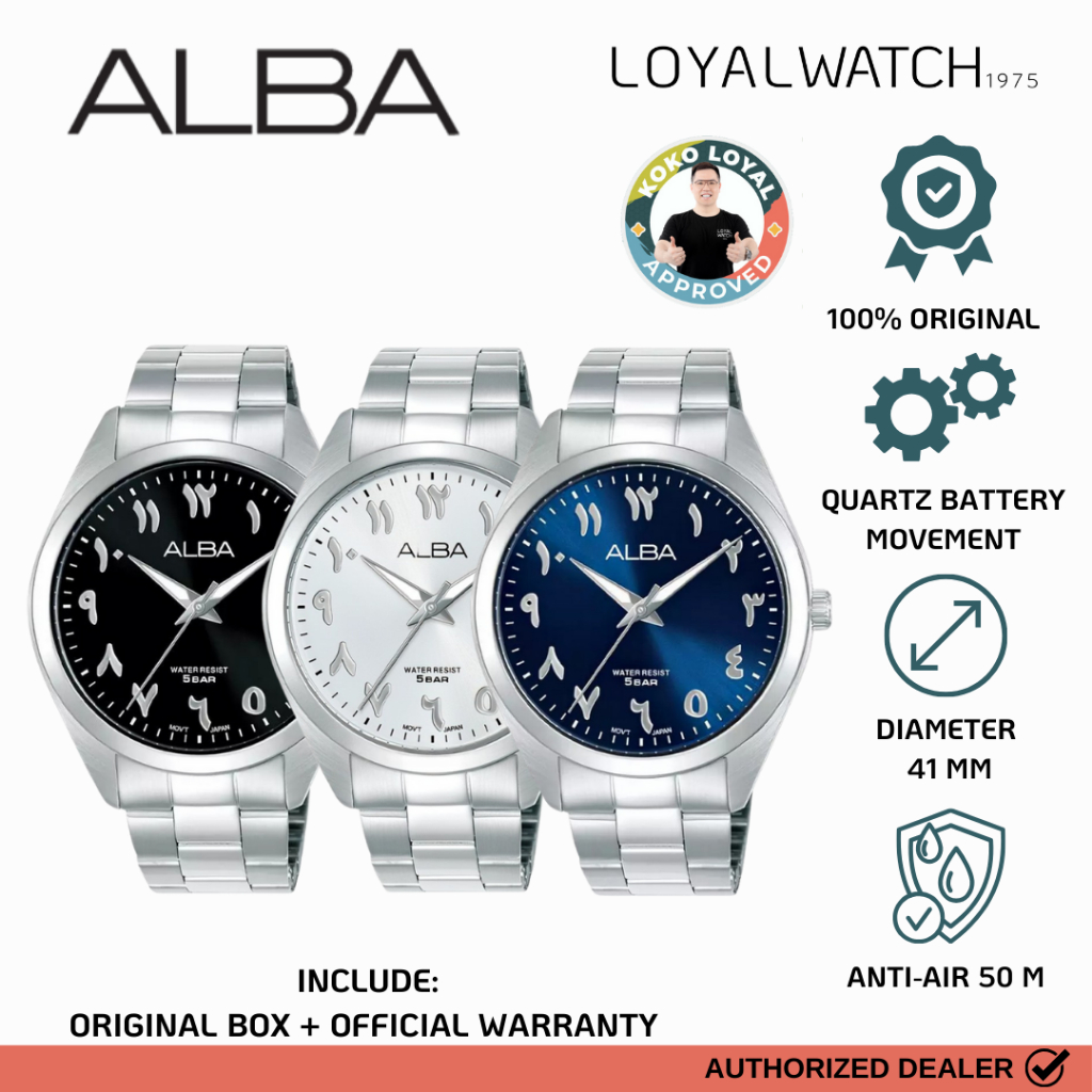 Jam Tangan Alba Arab Pria ARX159 ARX161 ARX163 Stainless Steel Original Garansi Resmi