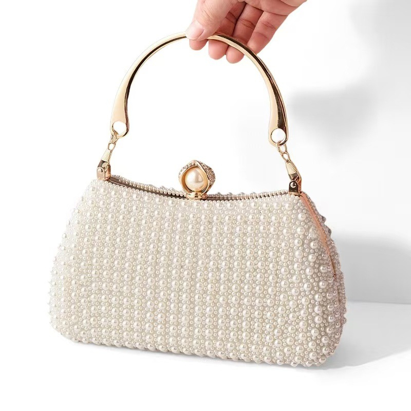 Tas Pesta Wanita Tas Kondangan Wanita Mewah Clutch Pesta Wanita Kristal Cantik Tas Pesta Mutiara