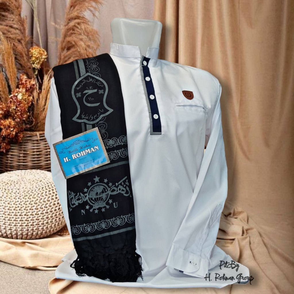 Sorban Kashmiri Sorban Terompah Sorban Habib Yaman H.ROHMAN Batik Putih  Hijau Hitam