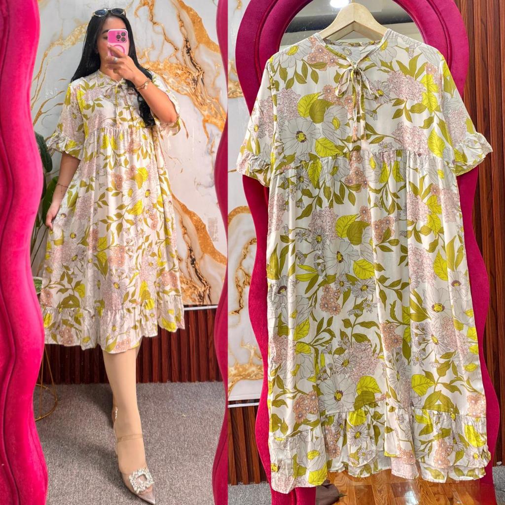 GAMIS MIDI RAYON MEDINA DRESS MARIMAR MANO CHIBI LIANA ALEA VIONA LOLLY dress dewasa kekinian rayon 