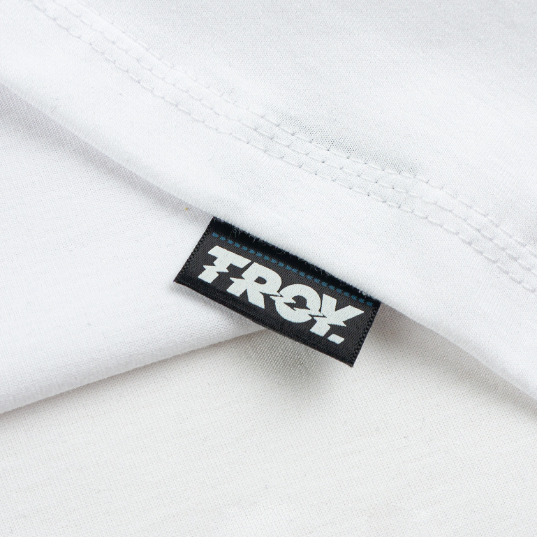 Troy Company Double Sleeve Longsleeve Tshirt White Maroon Fight Unrestrained - Kaos Putih Maroon Lengan Panjang DSD 3491