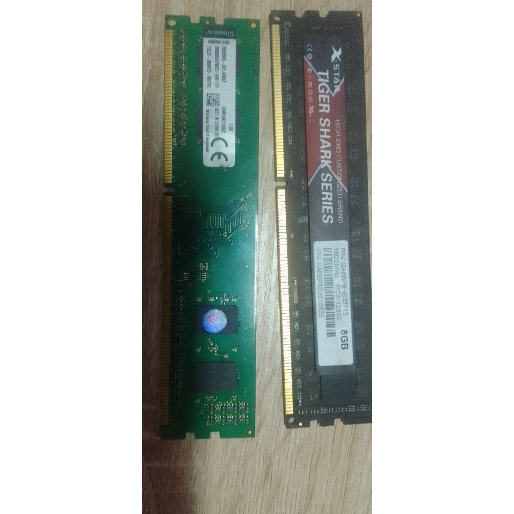 RAM DDR3 tiger shark 8GB + kingston 2GB
