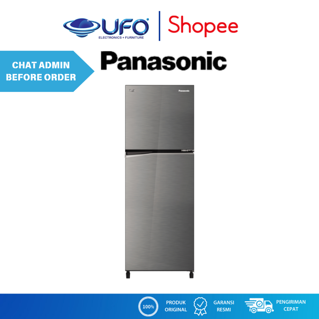 PANASONIC KULKAS 2 PINTU ECONAVI INVERTER 210L NRBB210