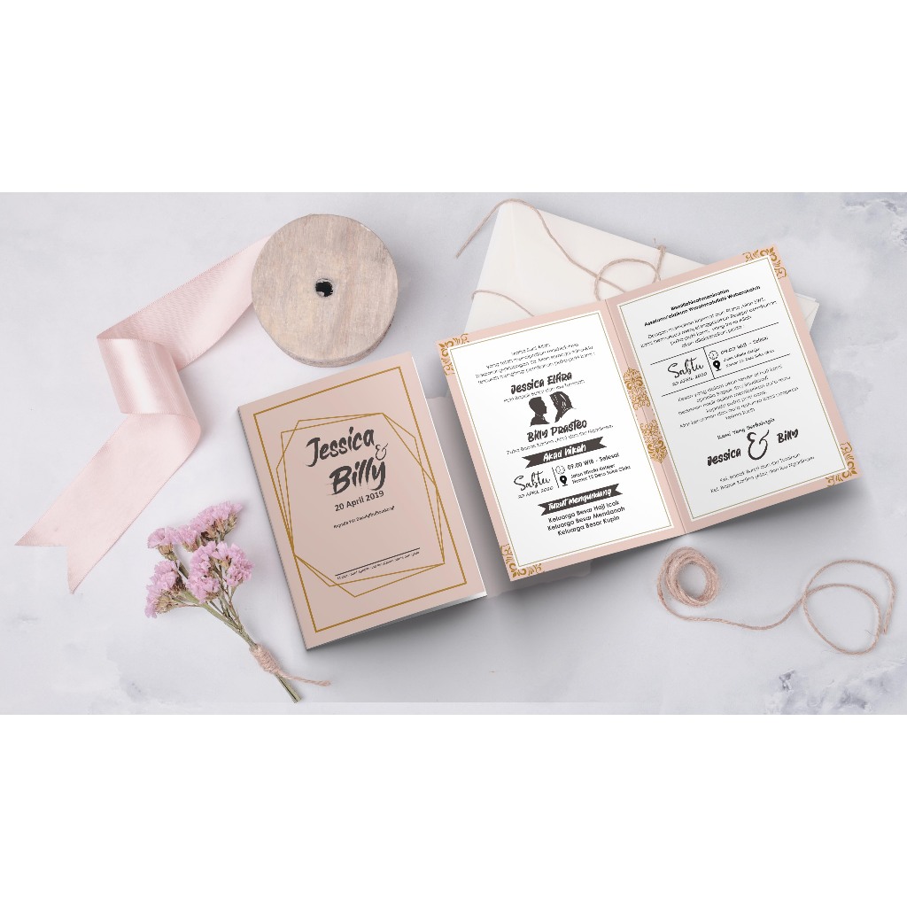 Cetak Undangan Satuan Tema Vintage -1-033