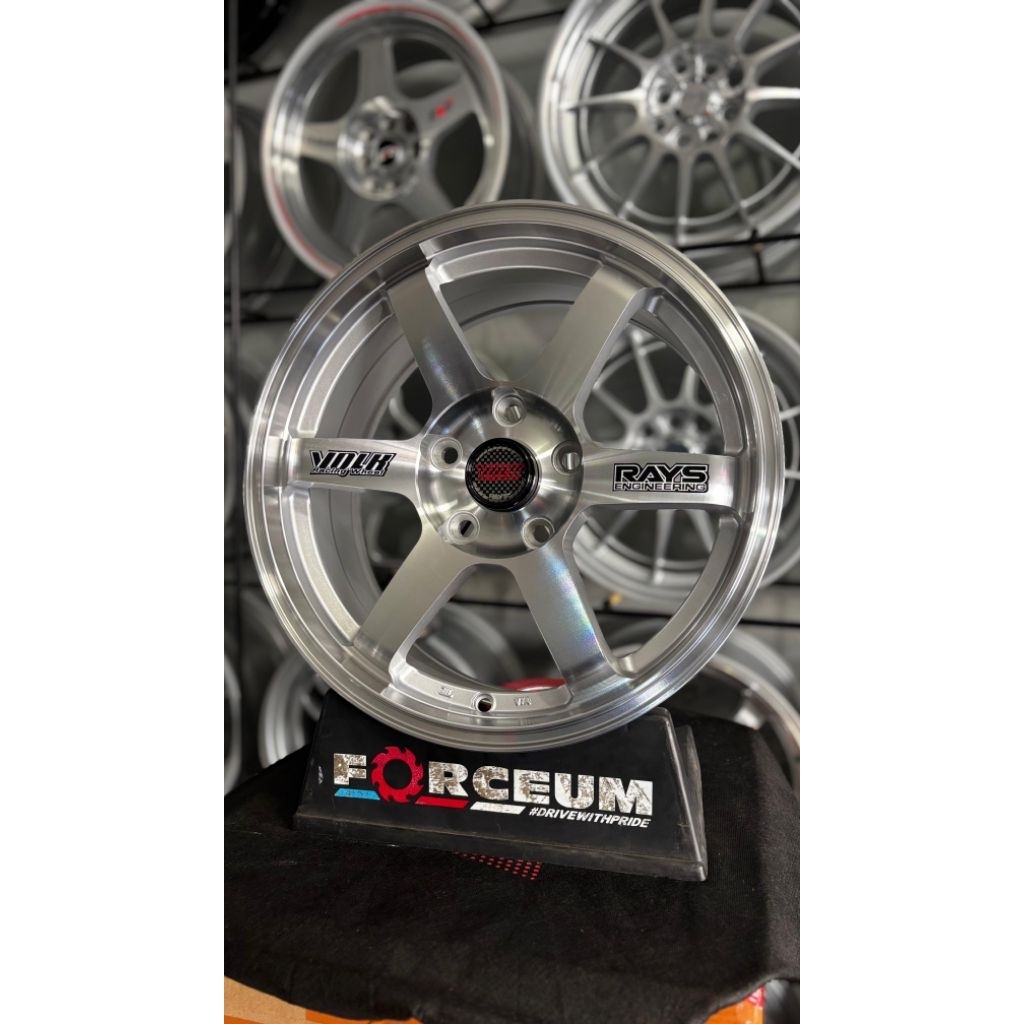 velg te37 r16 full polish pcd 5x114 kondisi baru