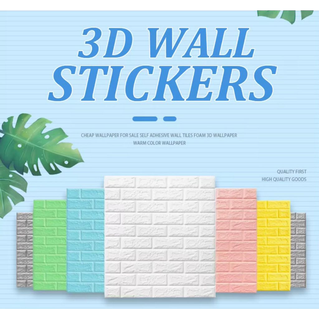 WALLFOAM MOTIF BATA PUTIH/Hitam 3MM