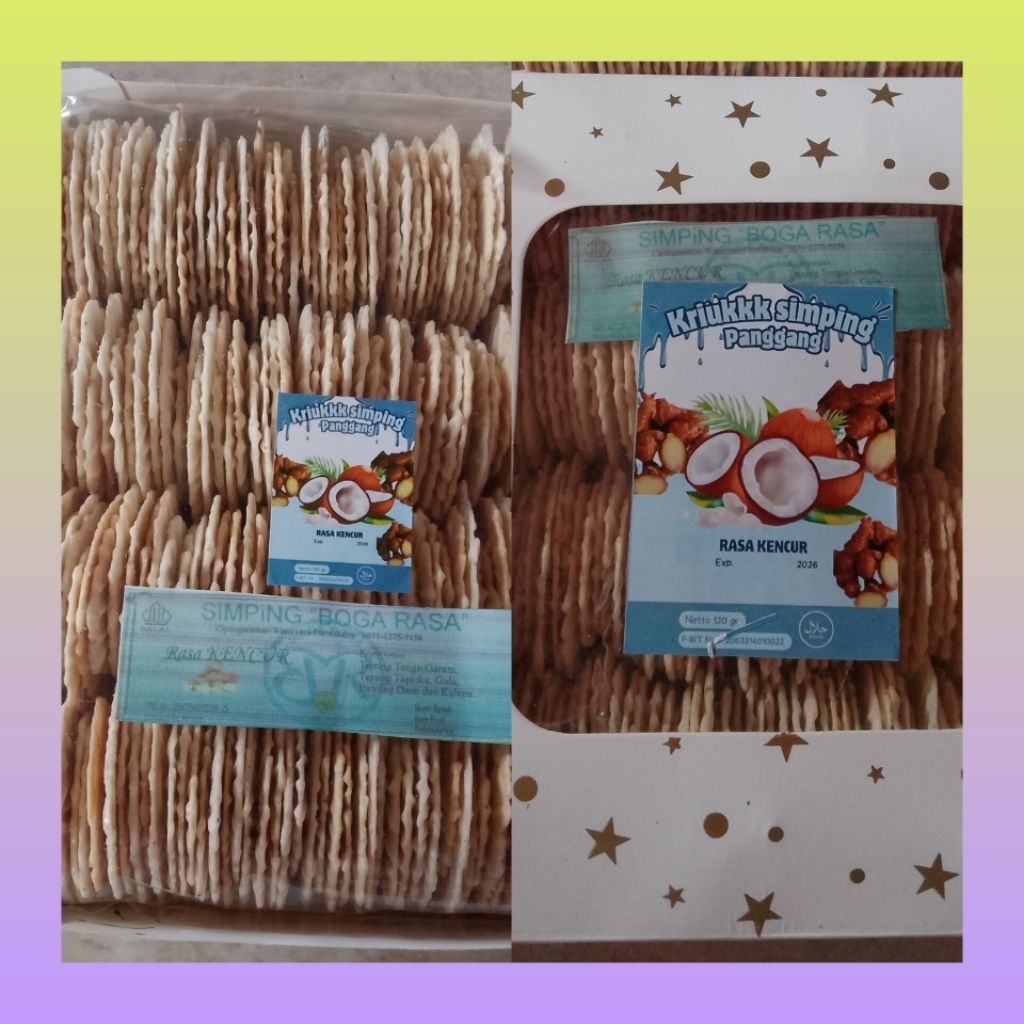 1 pack simping kemasan hampers 400 gram rasa kencur | Simping bakar kencur | Simping Purwakarta| Sim