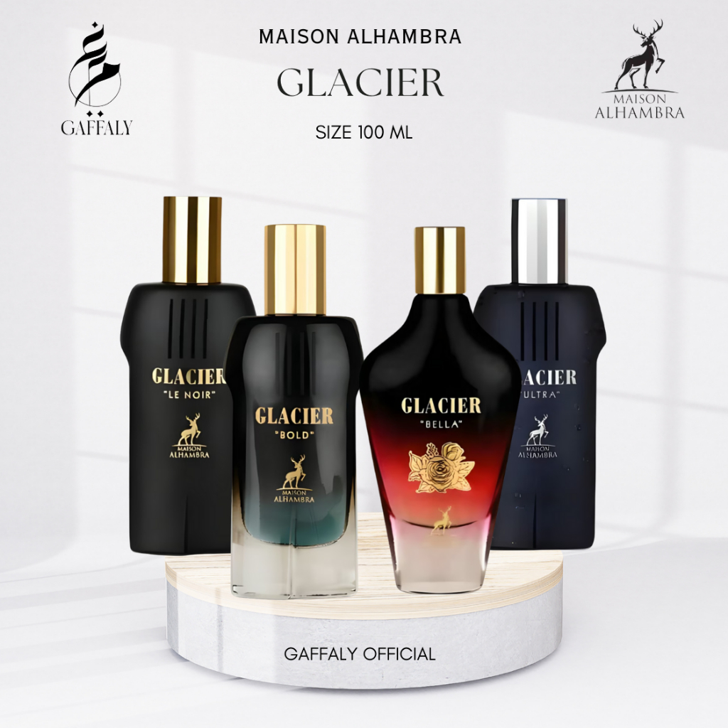 Parfume Glacier Bella , Glacier La Noir, Glacier Ultra & Glacier Bold EDP 100ML || MAISON ALHAMBRA b