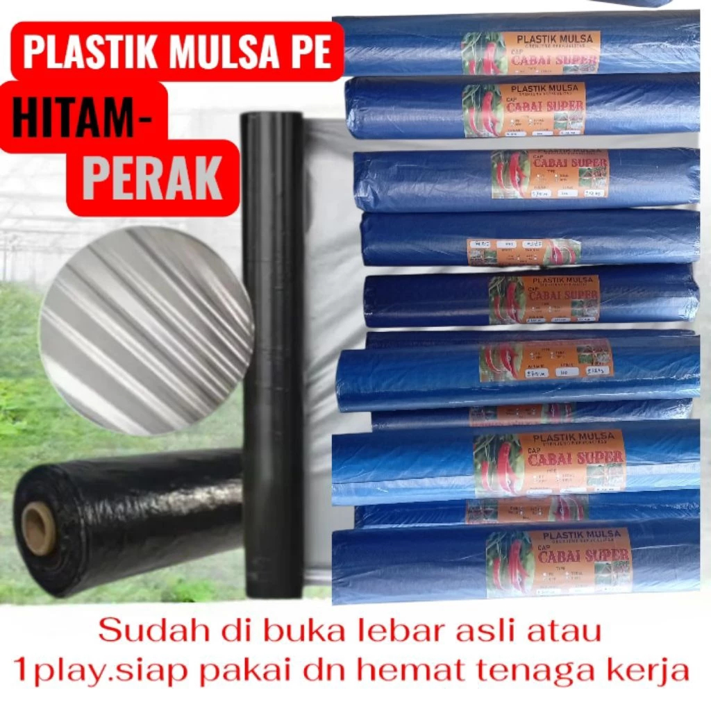 mulsa hitam perak 1 roll top 5,3 kg kuat dan elastis