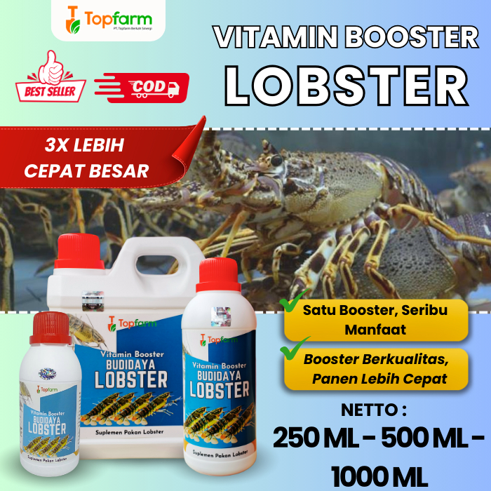 Vitamin Booster Lobster/ Vitamin Budidaya Ternak Lobster/ Vitamin Lobster Cepat Besar/ Vitamin Budid