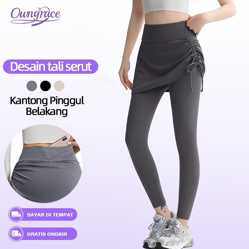 Rok Legging Panjang Olahraga Wanita Muslimah Skirt Sport Gym Zumba Sepeda