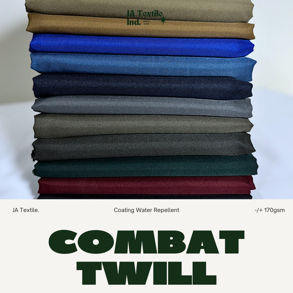 KAIN PARASUT COMBAT TWILL POLYESTER MICRO SALUR WATERPROOF