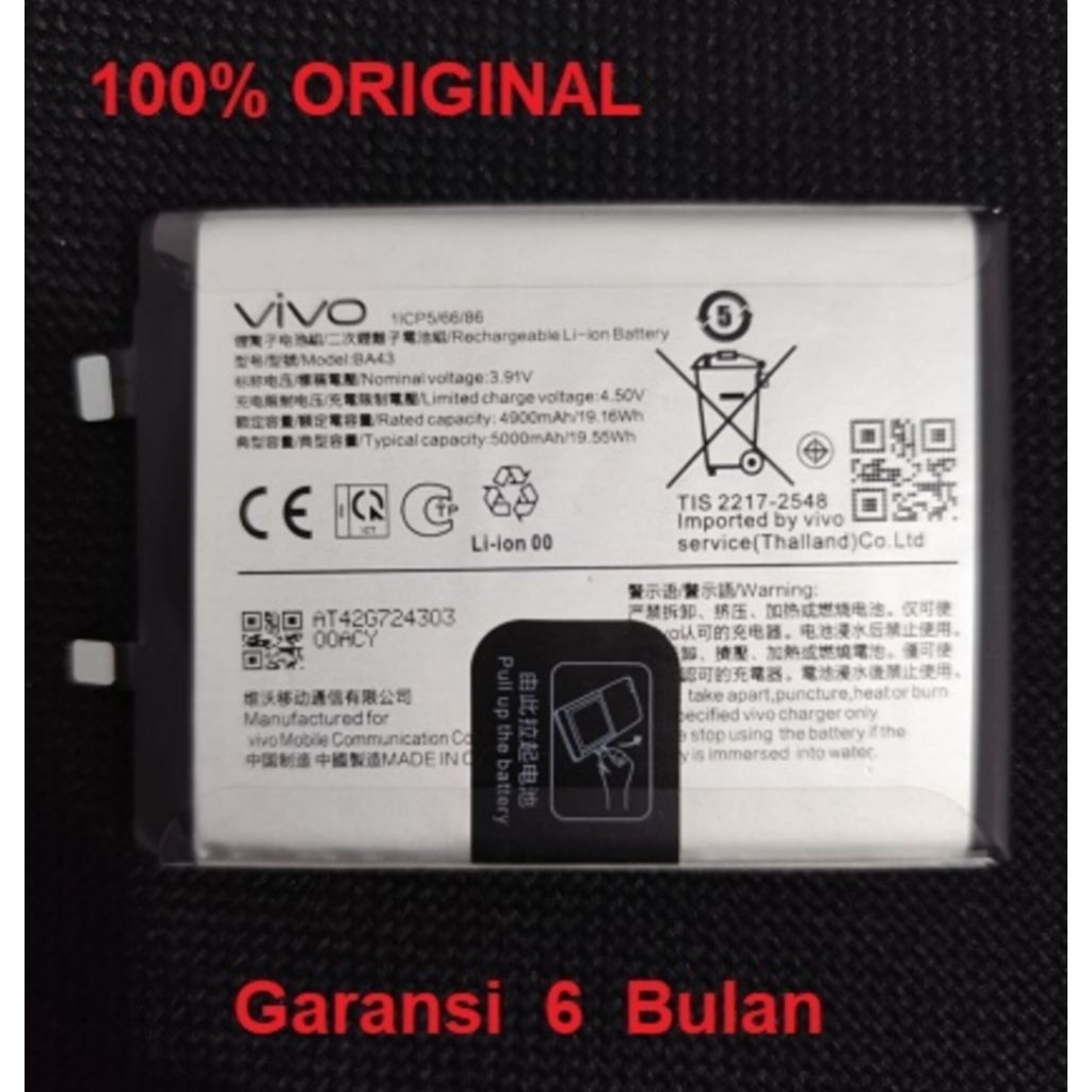 ViVO Battery Y100 4G BA43 Baterai Batere Original 100%