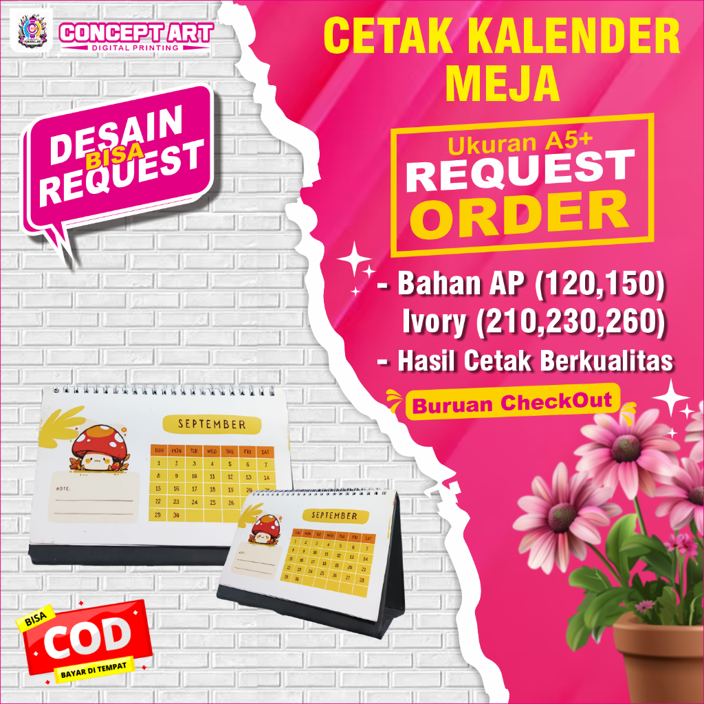 KALENDER DUDUK/KALENDER MEJA/KALENDER MEJA CUSTOM/KALENDER PERUSAHAAN