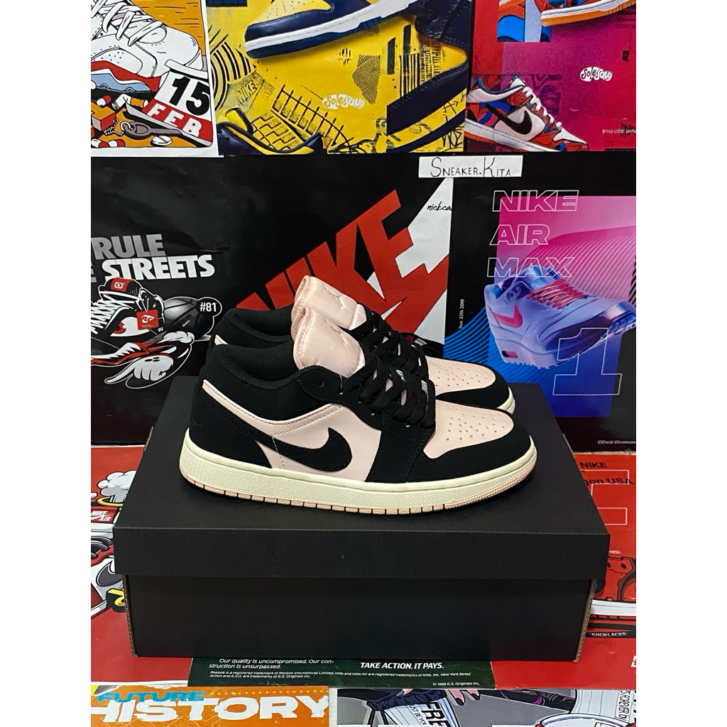 sepatu sneakers jordan 1 low guava
