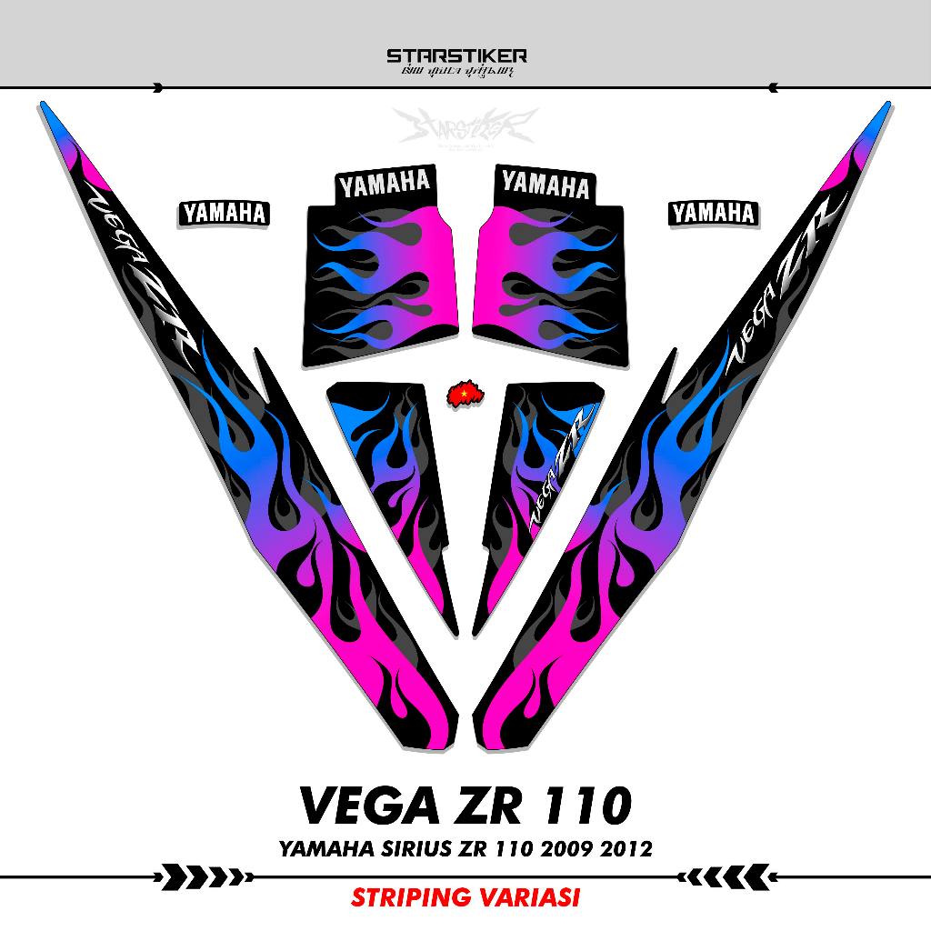 STRIPING YAMAHA VEGA ZR 110 LAMA STIKER STICKER VARIASI SIRIUS 2008 2009 2010 2011 2012 K22