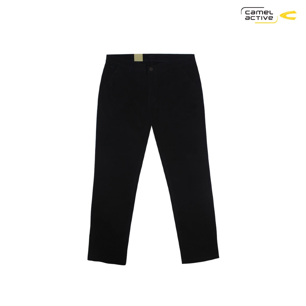 camel active Men's Black Chinos Twill Long Pants