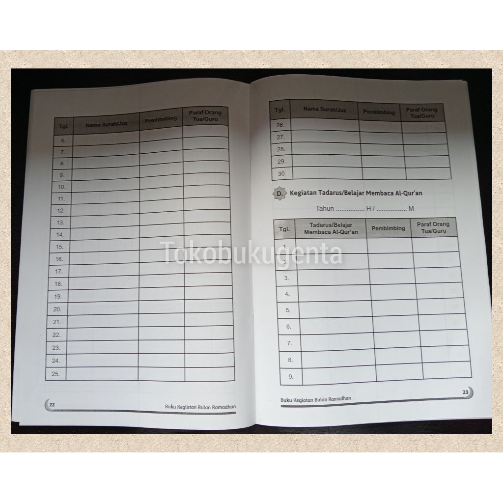 Buku Kegiatan Ramadhan ( KBR) Penerbit CV.Arya Duta