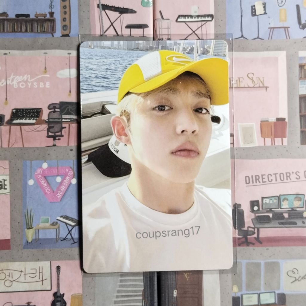 PHOTOCARD OFFICIAL SEVENTEEN SCOUPS CXM TOPI KUNING