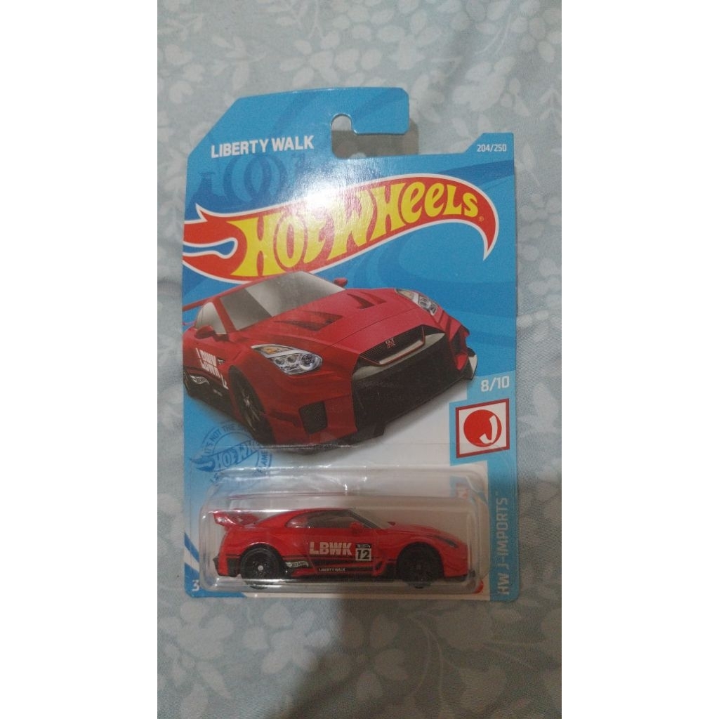 Hotwheels Nissan R35 LBWK merah hitam (FREE PROTECTOR)