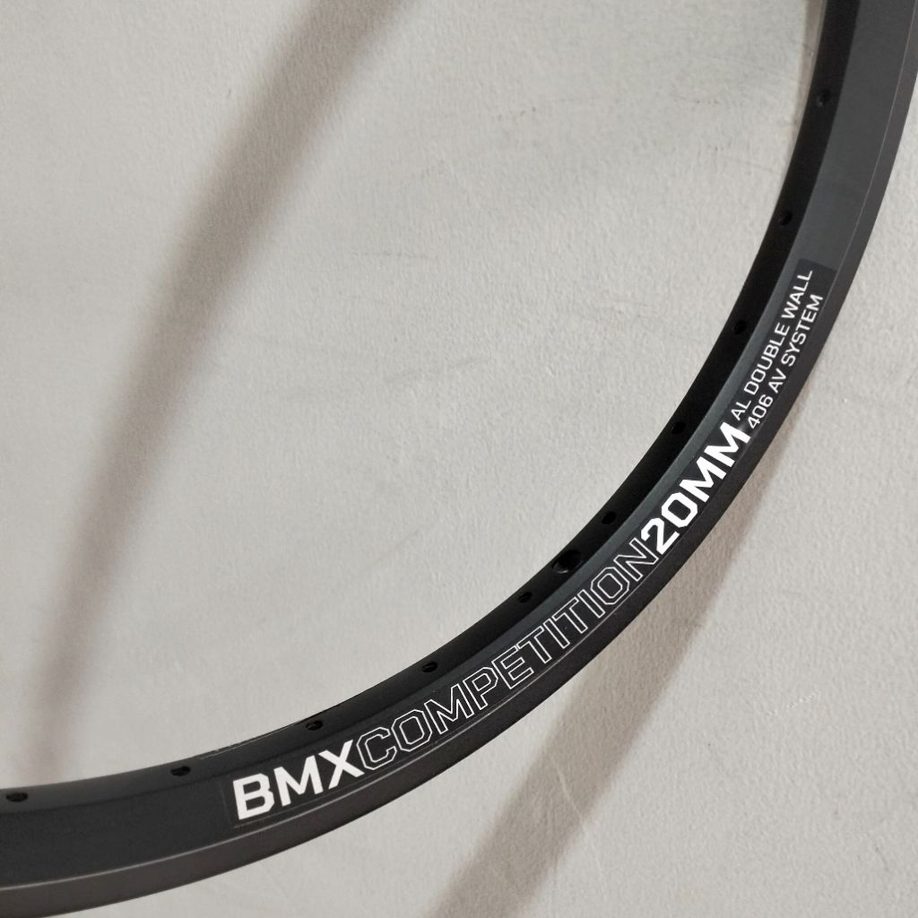 Velg Sepeda BMX 20 inchi Velg OXO BMX Competition 36hole 20mm Alloy Double wall black rims OXO