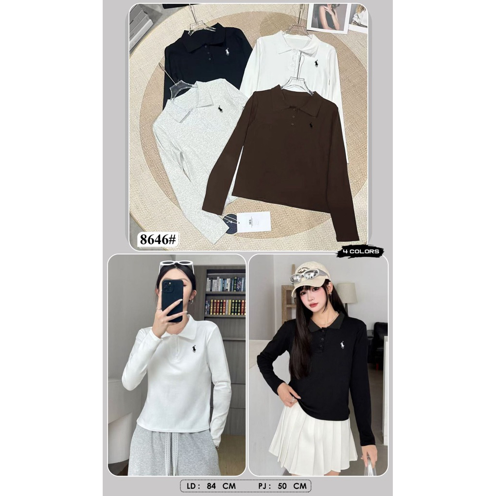 Atasan Serut Wanita Lengan Panjang Crop Top Terbaru