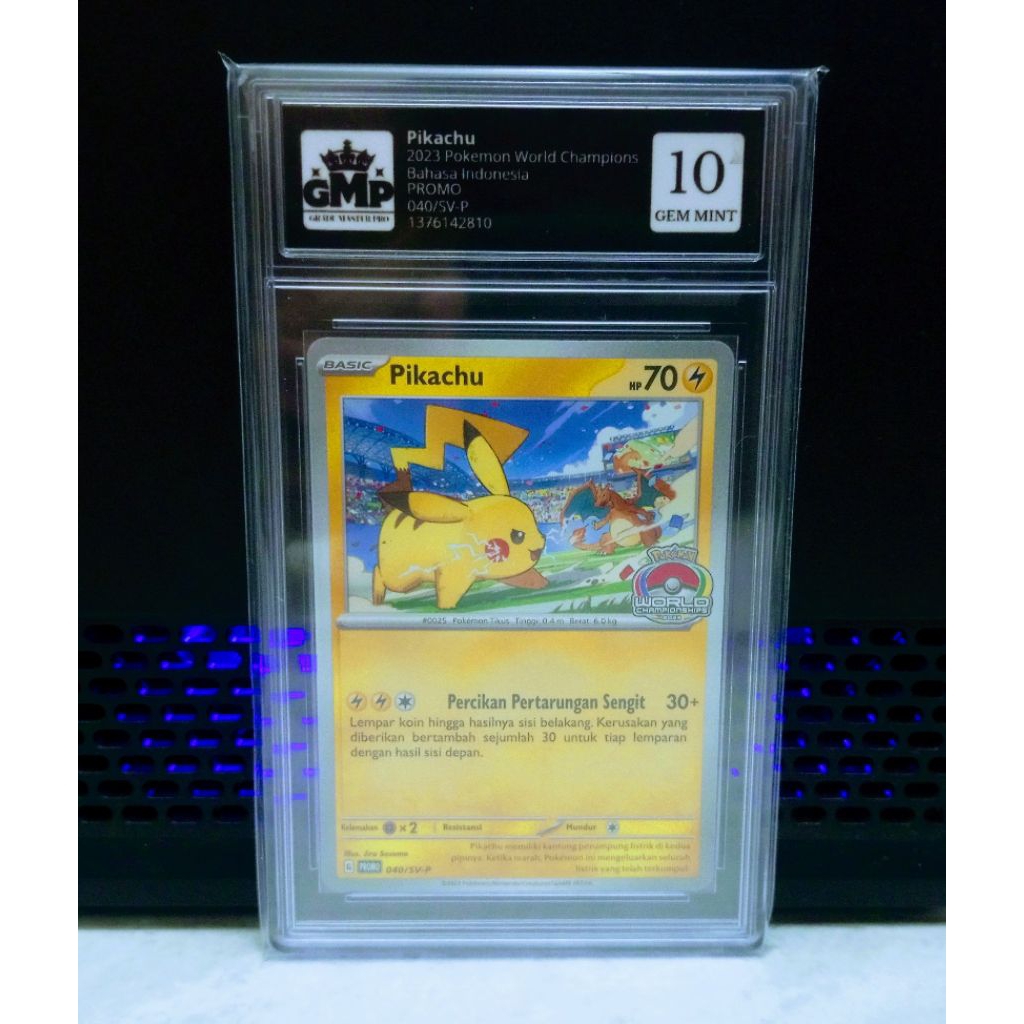 Pikachu 2023 Pokemon World Championship Grade Master Pro 10