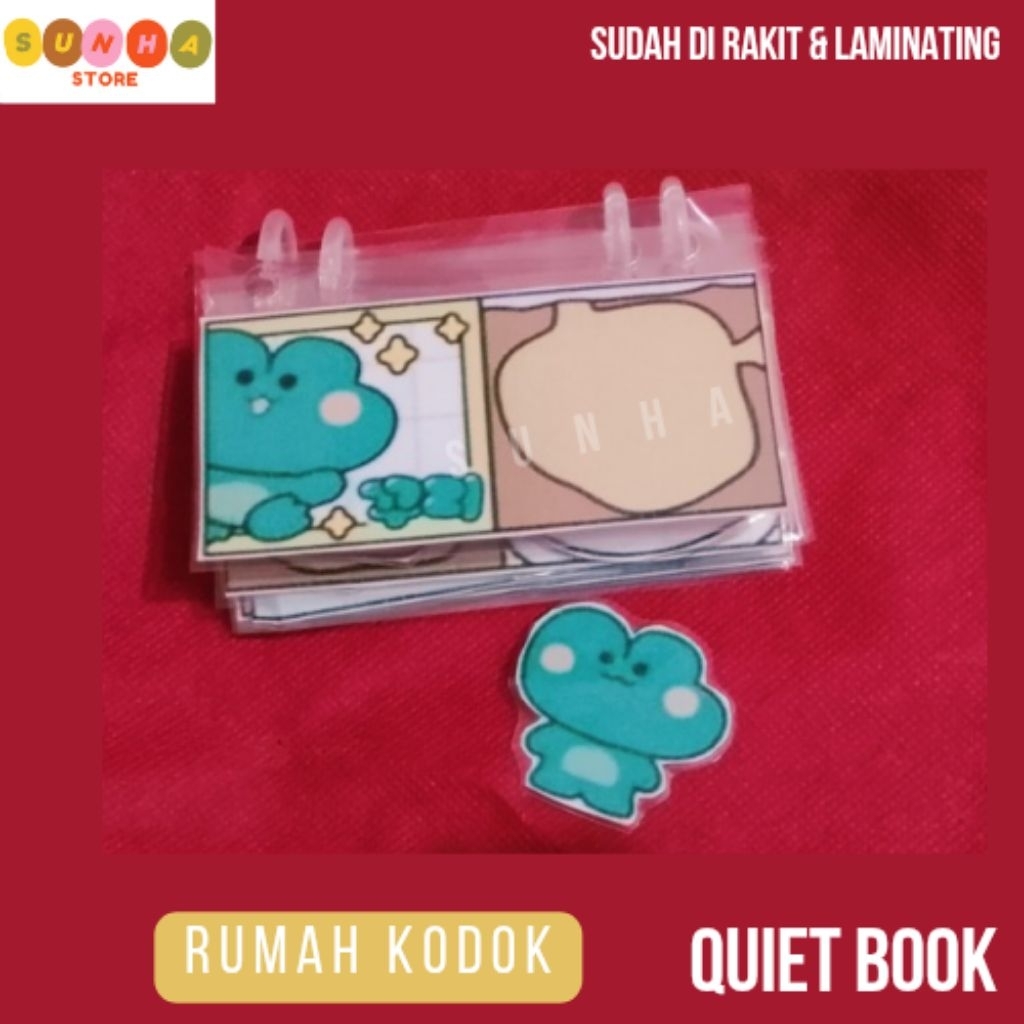 [10] Quiet book rumah kodok / paper doll house rumah kodok / paper doll book rumah kodok