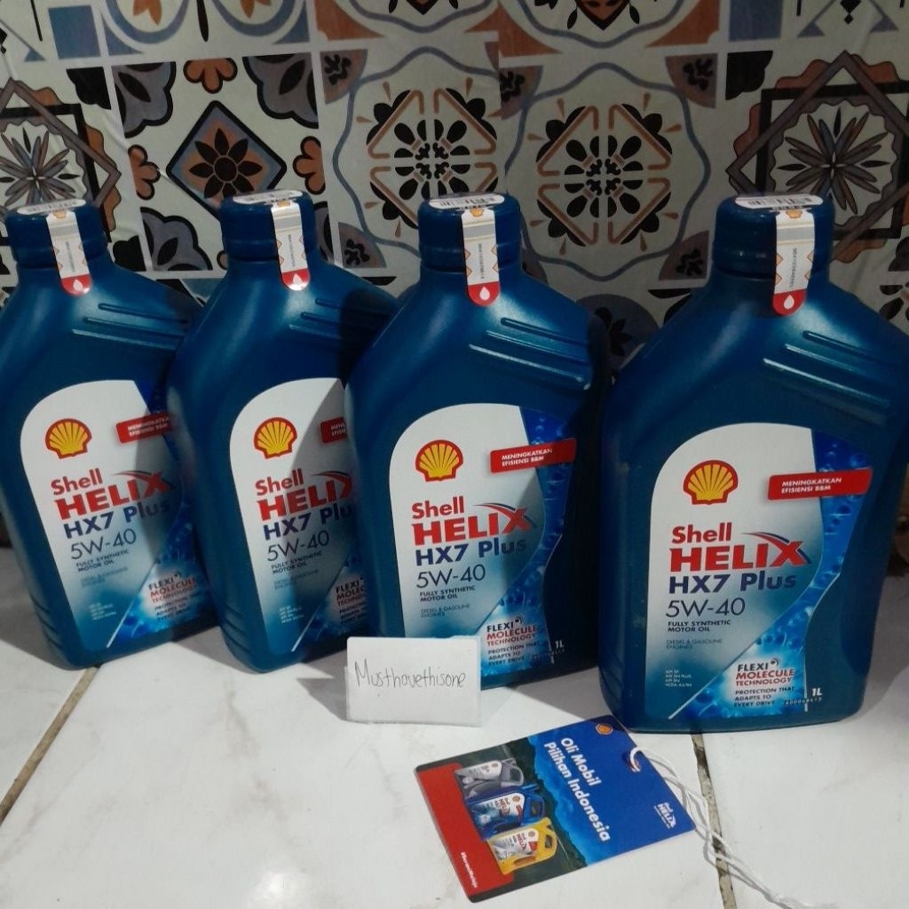 shell hx 7 hx7 5w 40 biru 1liter 4buah barcode tembus shell ori shell hx 7 plus