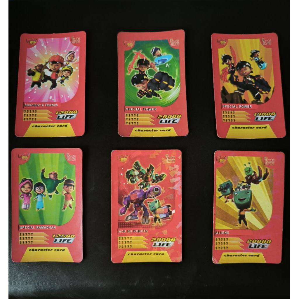 Kartu Langka Boboiboy Choki-Choki 2015 (Harga Tertera Untuk 1 Kartu)