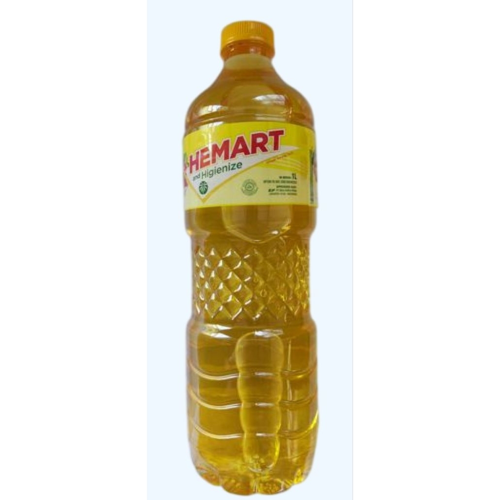 Minyak Goreng HEMART 1 Liter - Dua Kali Penyaringan, Kualitas Jernih, Kemasan Praktis