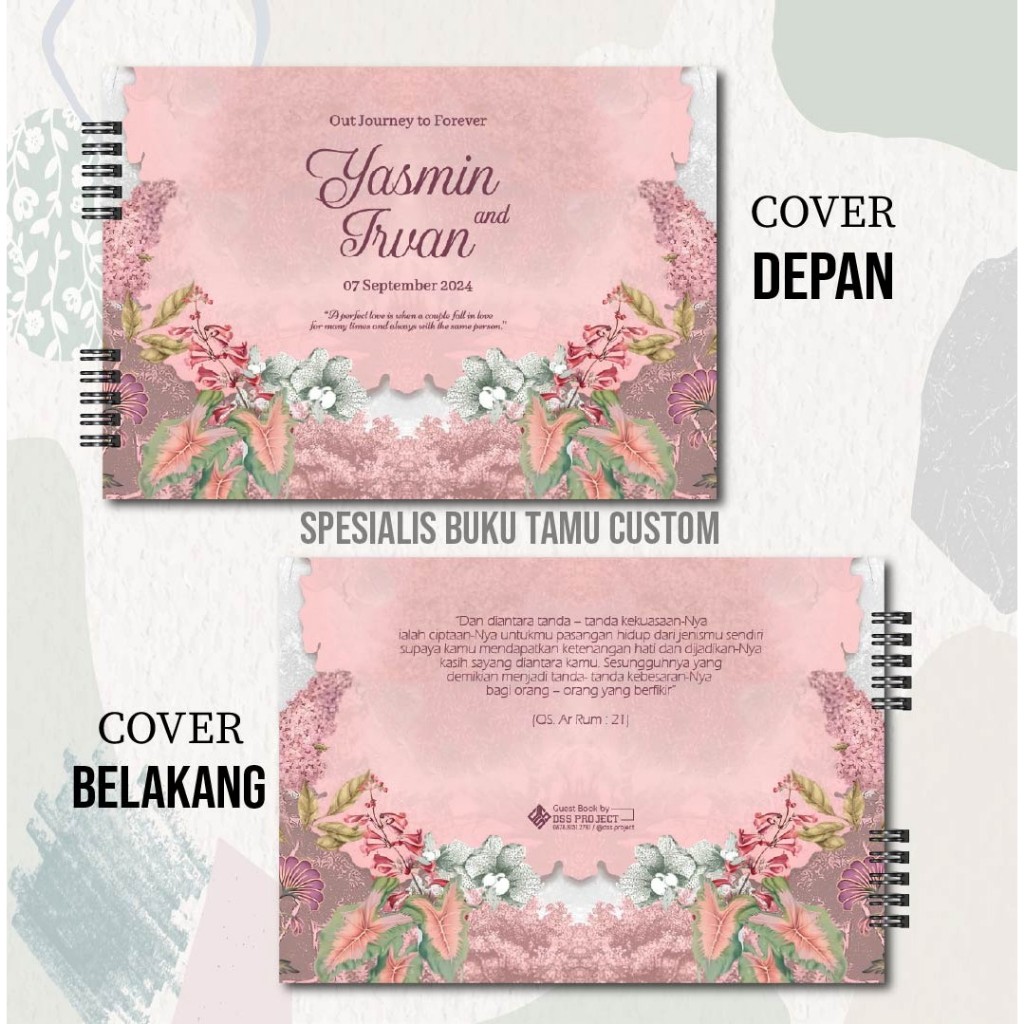 Wedding Guest Book Custom/ Buku Tamu Unik/ Buku Tamu Custom/ Buku Tamu Pernikahan