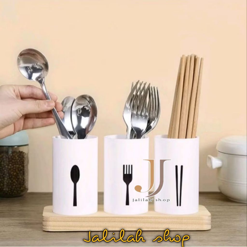 Tempat Sendok Aesthetic / Wadah Sendok Garpu
