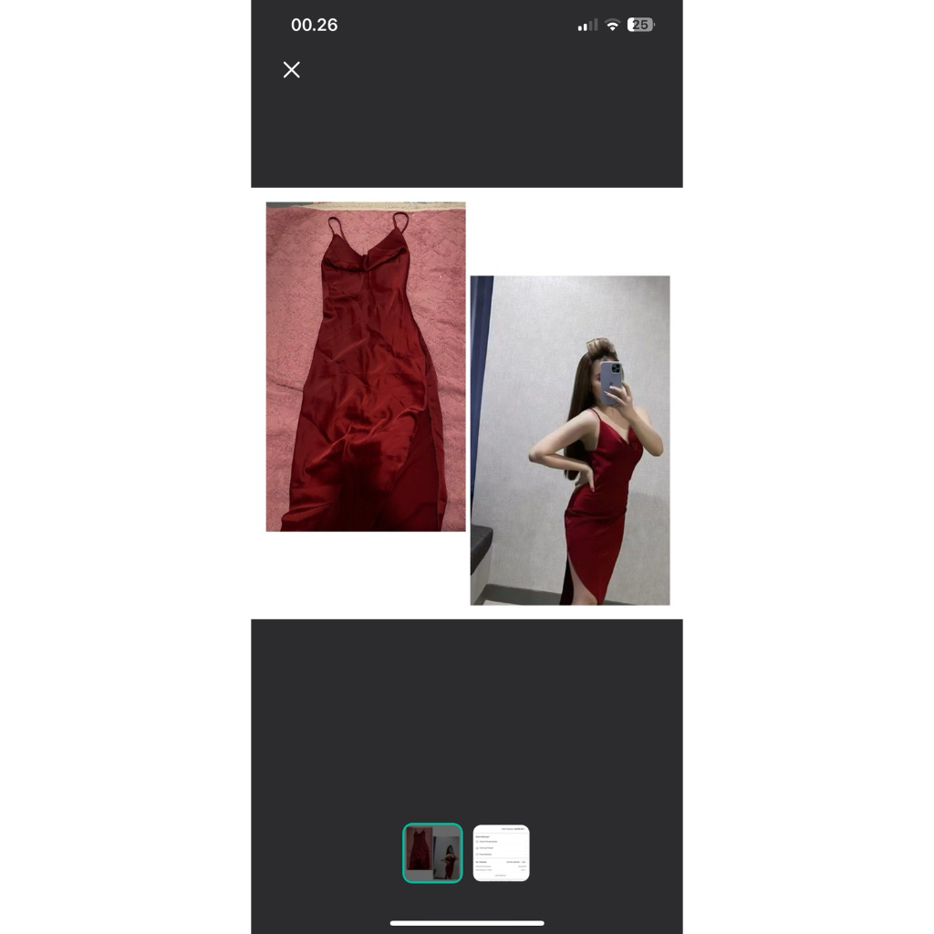 dress silk red dan piyama