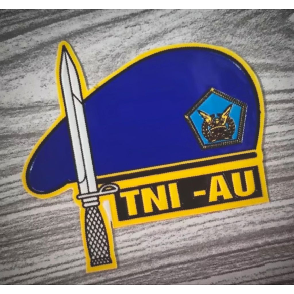 stiker embos baret TNI AU