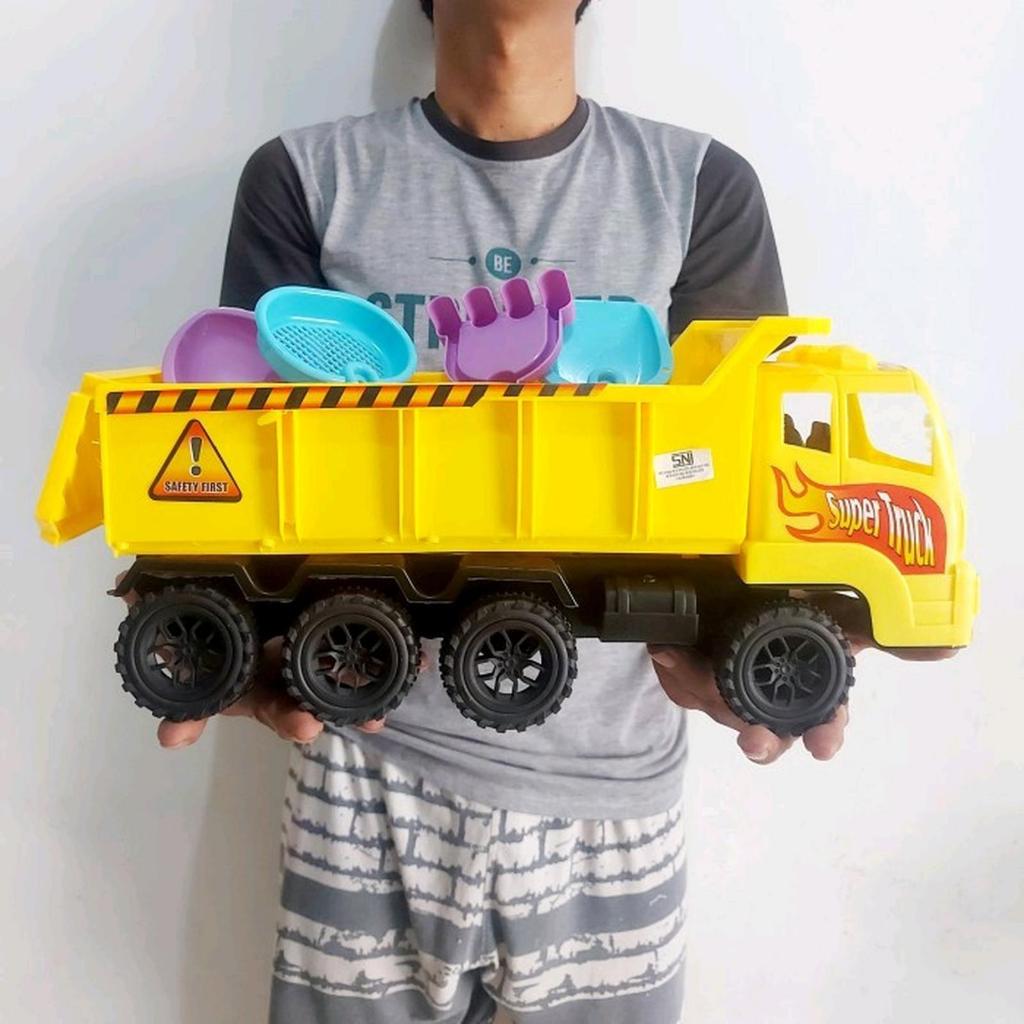 Mainan Mobil Truk Pasir Jumbo TTP Edukatif - Mobilan Dump Truck Besar Anak Laki Cowok Edukasi - TTP 