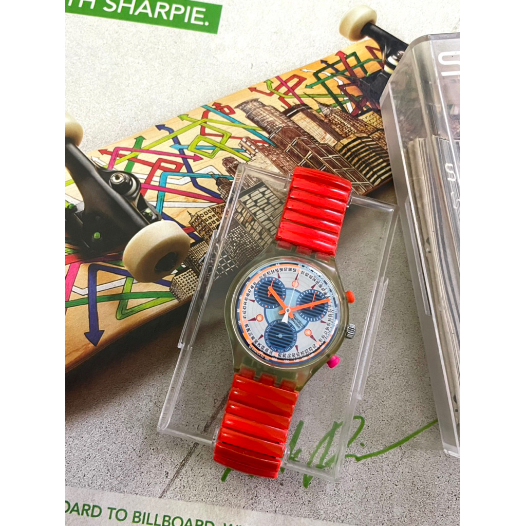 " Inspyral " SCG102 SWATCH Vintage Chronograph