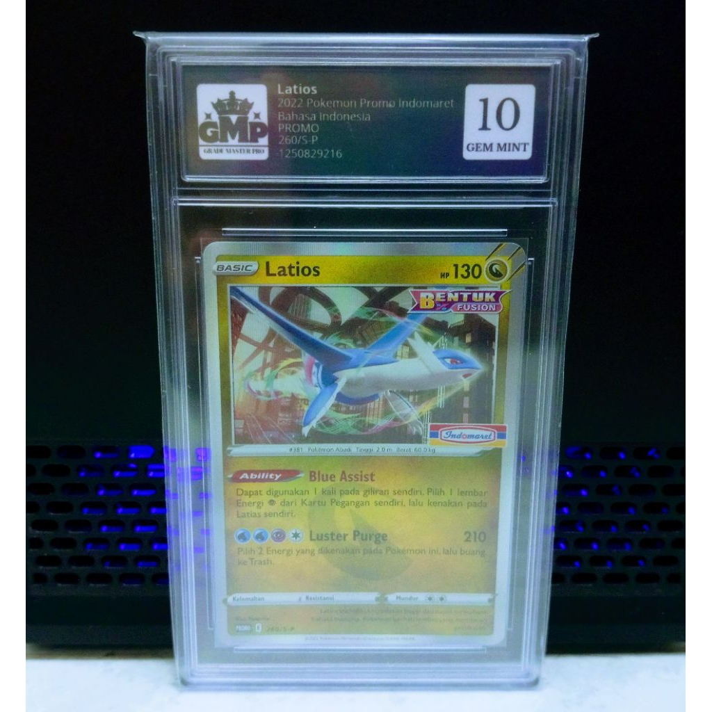 Latios 2022 Pokemon Promo Stamped Indomaret Grade Master Pro 10